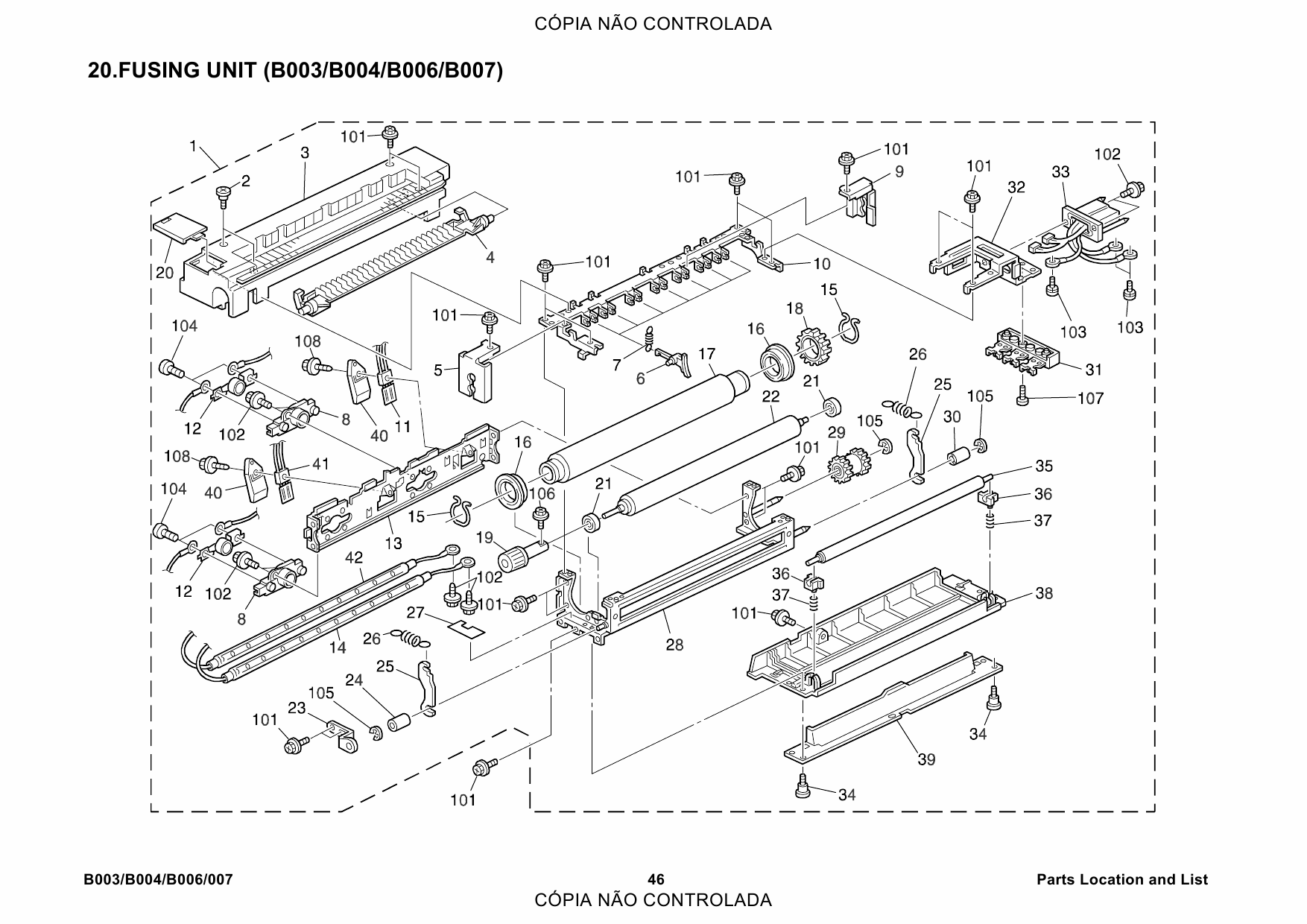 RICOH Aficio 1035 1035P 1045 1045P B003 B004 B006 B007 Parts Catalog-5